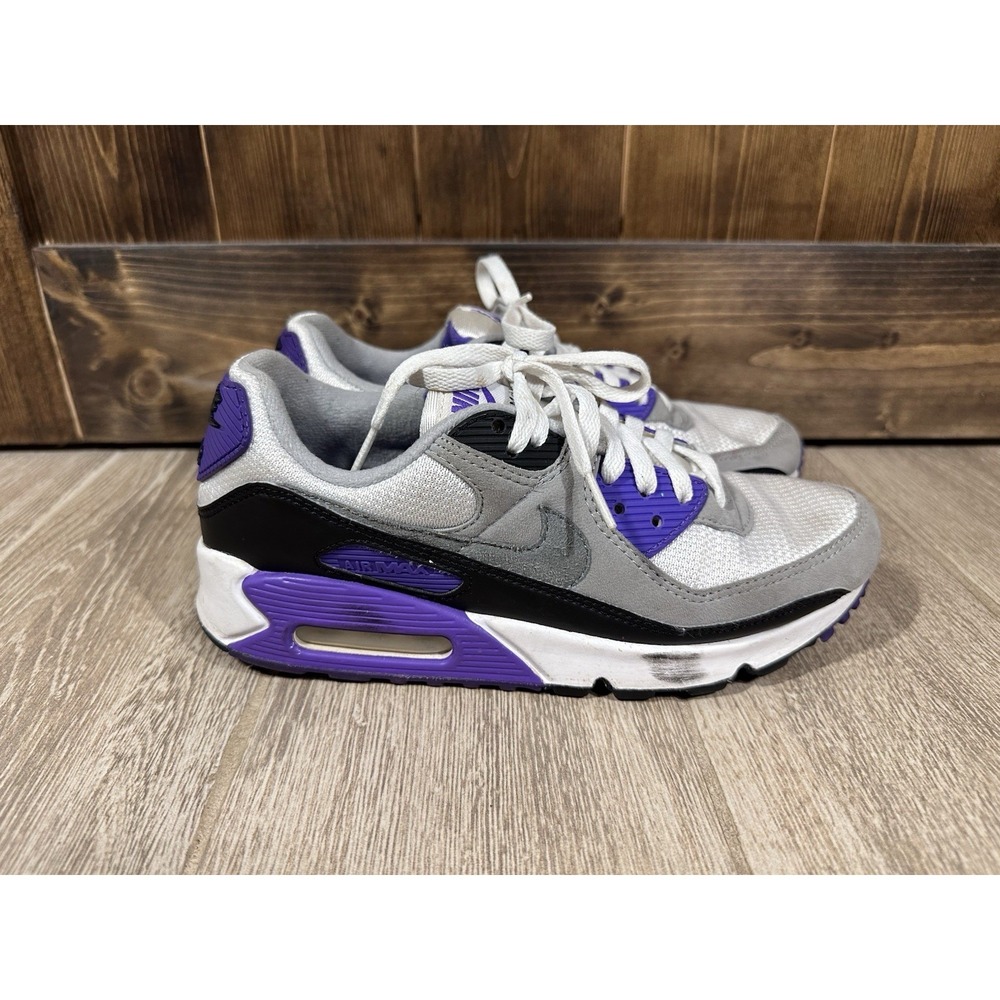 Nike Air Max 90 Hyper Grape Men's Size 8.5 Purple White Running Shoes - Picture 2 of 12